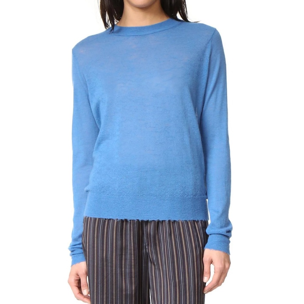 Vince Cashmere Distressed Crewneck Sweater sz S